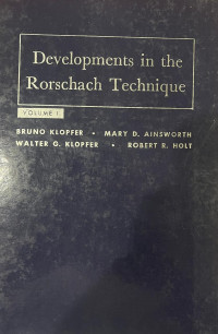 Image of Developments in the Rorschach Technique