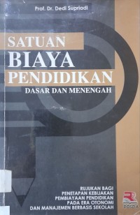 Satuan Biaya Pendidikan Dasar dan Menengah