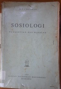 Image of Sosiologi : Pengertian-Pengertian dan Masalah-Masalah